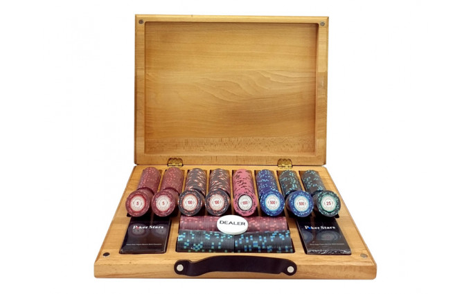 Набор для покера Casino Royale на 500 фишек в кейсе из бука, Partida Набор для покера Casino Royale на 500 фишек в кейсе из бука, Partida